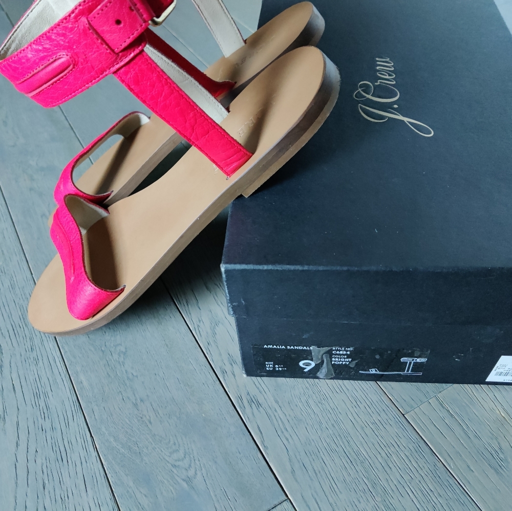 Pink J Crew sandals